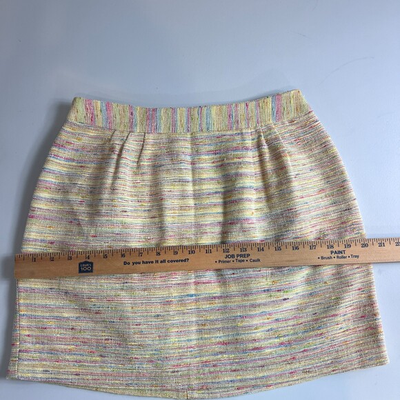 Leona by Lauren Leonard Women's Mini Skirt Textured Tweed Multicolor Size 4 - Picture 9 of 11